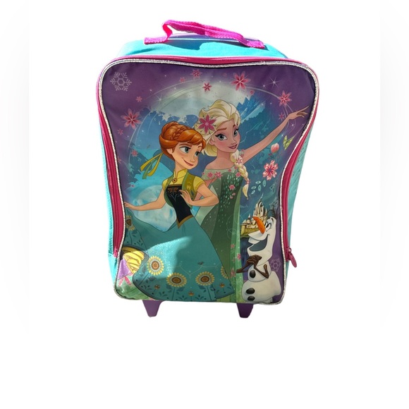 Disney Frozen Kid's Rolling Travel Lightweight Suitcase - Picture 1 of 9